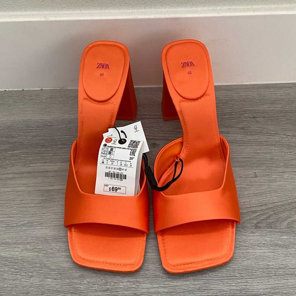 Orange zara heels!
